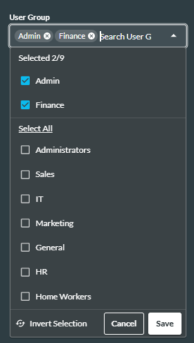 Advanced muti-selection list